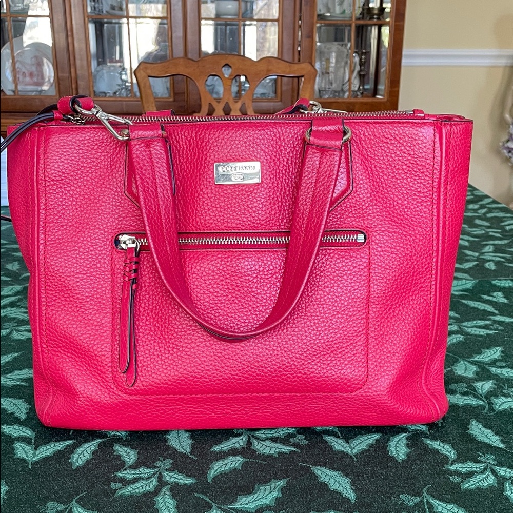 Cole Haan Bold Red Leather Tote